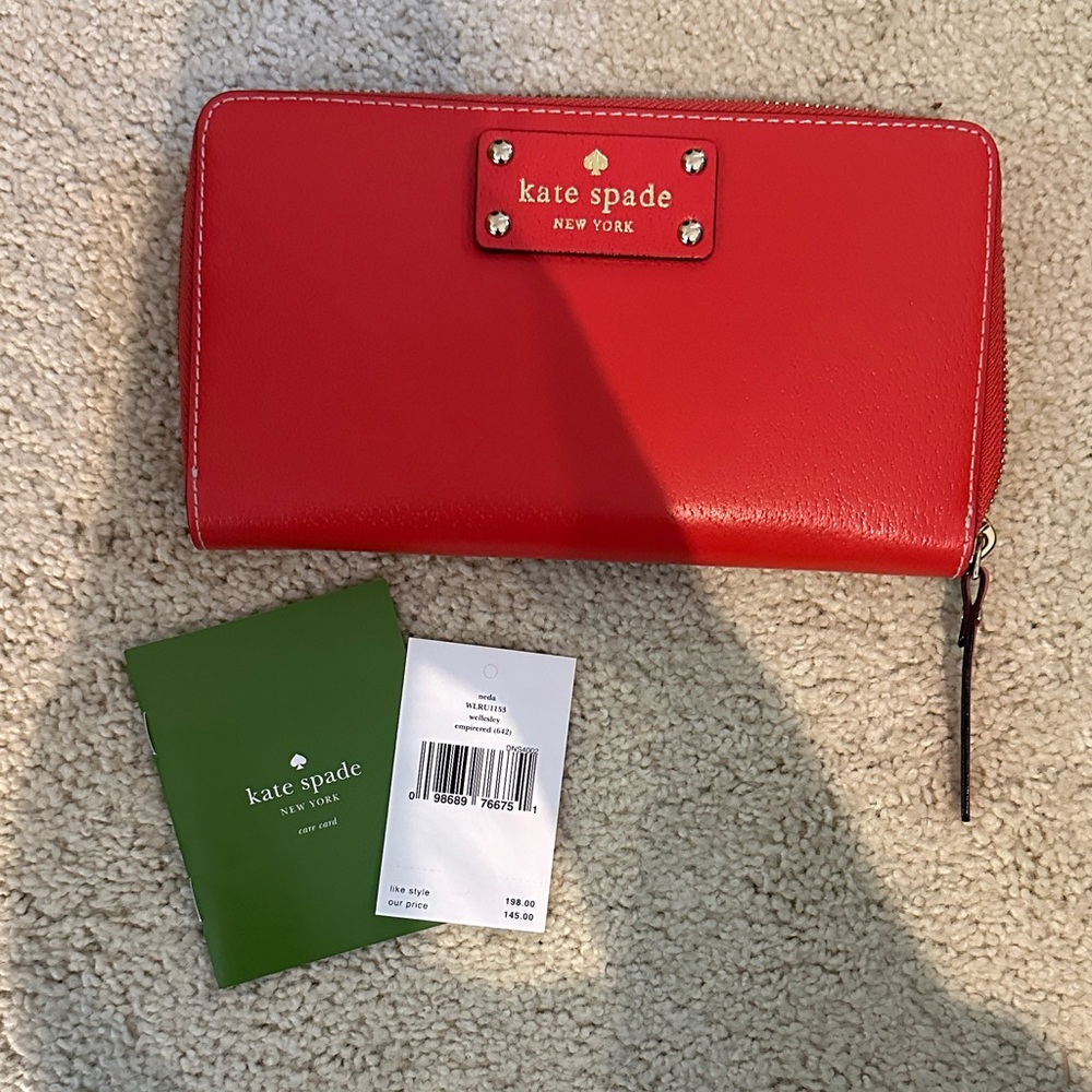 Kate Spade Cherry Red Zip Wallet